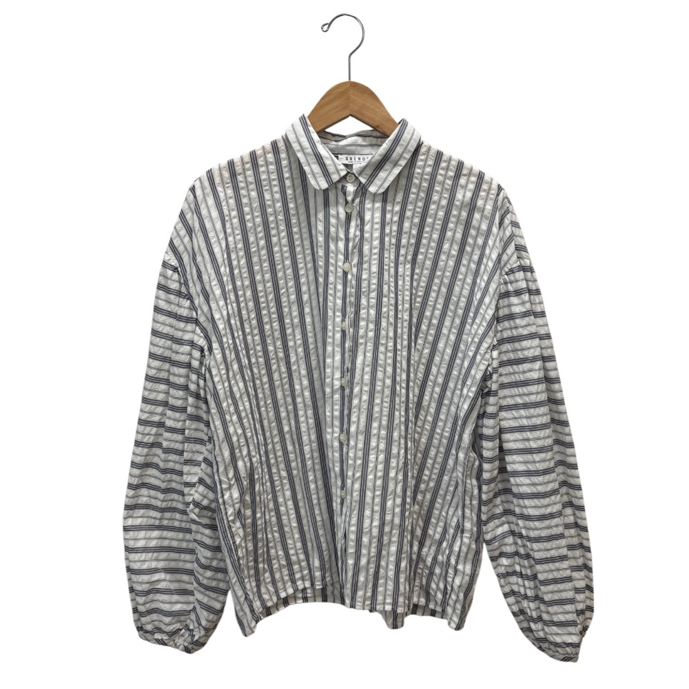 Brende Made in Portugal Striped Cotton Button Down Shirt